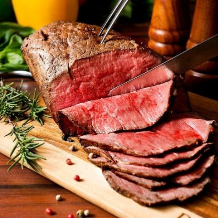 [Exquisite] 2-hour all-you-can-eat and drink course with our signature roast beef mountain, 3,828 yen → 2,980 yen ♪