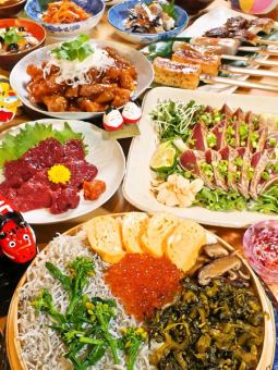 [Aizu Enjoyment Course] Sakura sashimi, charcoal-grilled young chicken, etc. ♪ Includes 2 hours of all-you-can-drink ◆ 10 dishes 6,000 yen ⇒ 5,500 yen (tax included)