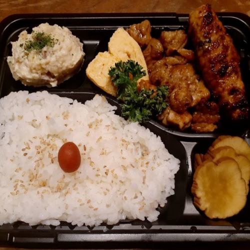 Yakitori bento (sauce) * Free large serving of rice