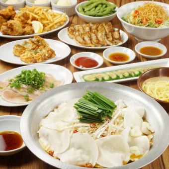 [120 minutes all-you-can-drink draft beer included★] 9-item motsunabe course (soy sauce) 4,000 yen (4,400 yen including tax)