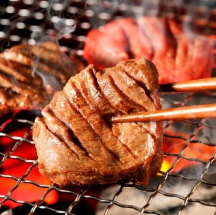 『炭火コース』焼き鳥盛り合わせや仙台産厚切り牛タン含9品 3時間飲み放題付 4500円⇒4000円