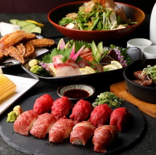 ◇TVで話題の肉寿司をご堪能
