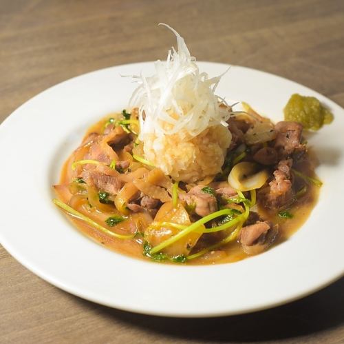 ひね鶏の創作ディッシュ
