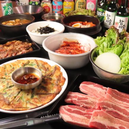 [Saemaul Course (food only)] Saemaul Shokudo's popular menu of 6 dishes for 4,000 yen (tax included)!