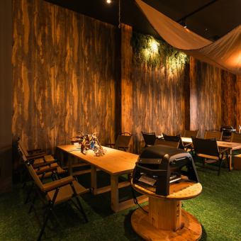 Enjoy the "outdoors indoors" that Wood Design Park offers in an unreal space that makes you feel as if you are in nature, even in a big city.[Odaiba/After-party/Private party/Girls' night/Birthday/Anniversary/Date/Meat/BBQ/Lunch/All-you-can-drink/Banquet]