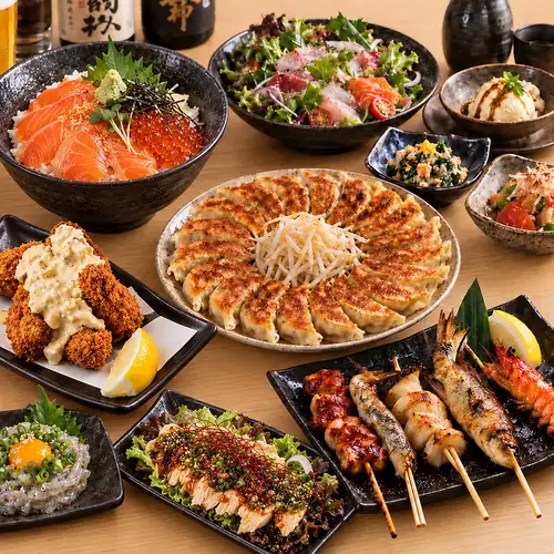 【宴会規模で選べるコース】富士山サーモン丼や天ぷらまで、お酒との相性抜群のコースをご用意!