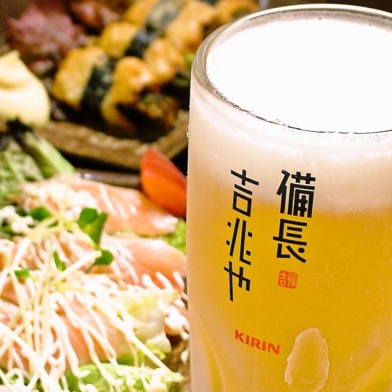 Bicho Kichicho and recommended all-you-can-drink are great deals for 1650 yen!