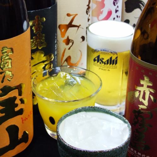 All-you-can-drink for 2 hours!! Enjoy alcohol and motsu nabe at a great price♪
