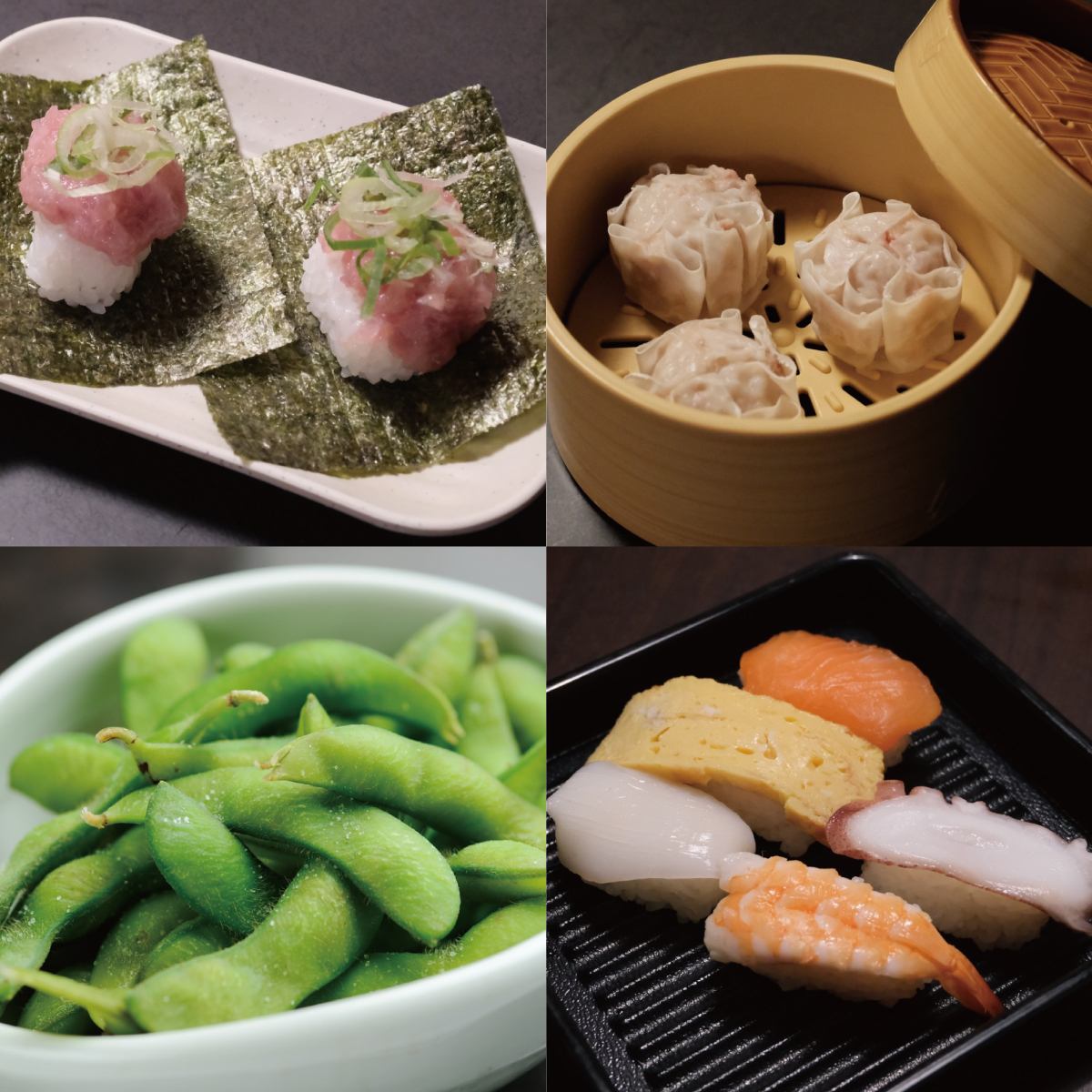 All-you-can-eat seafood menu such as sushi and snacks!