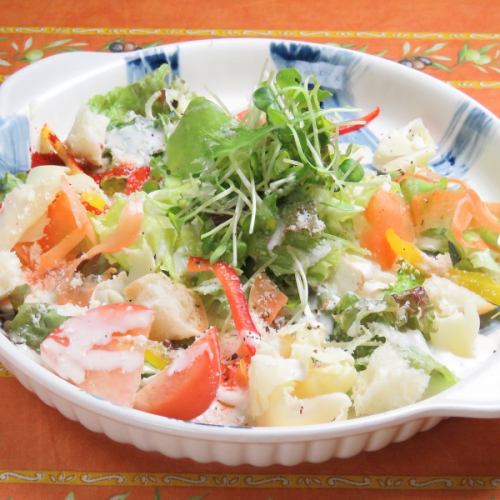 Gouda cheese and Palmigian's Caesar salad