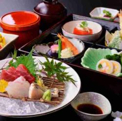 松花堂御膳とお造り盛り合わせ