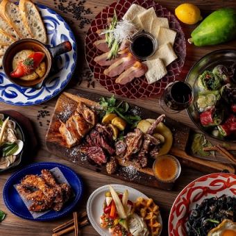 歓送迎会・懇親会・接待に♪【飲み放題付き】Asian Bistroコース￥５５００【税込】全９品