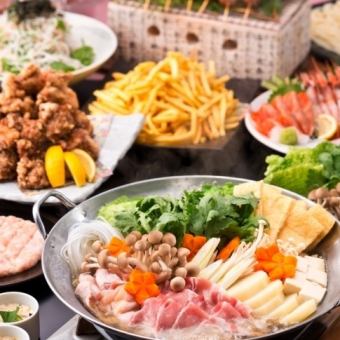 【選べるメイン＆食べ放題ポテト付】所沢最安値!!全7品 コスパ最強コース 3,390円⇒2,980円