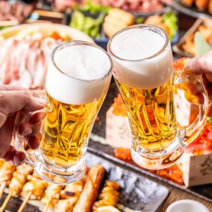 【3時間食べ飲み放題】焼き鳥食べ放題や唐揚げ食べ放題 3時間飲み放題付き 全9品4980円⇒3980円