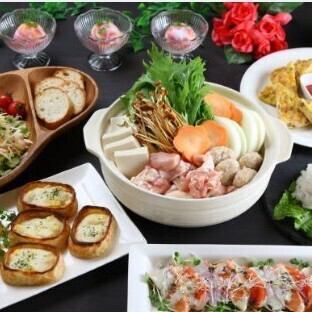 【選べる贅沢鍋コース】ボリューム満点！！3時間飲み放題付き 全10品 5000円⇒4500円