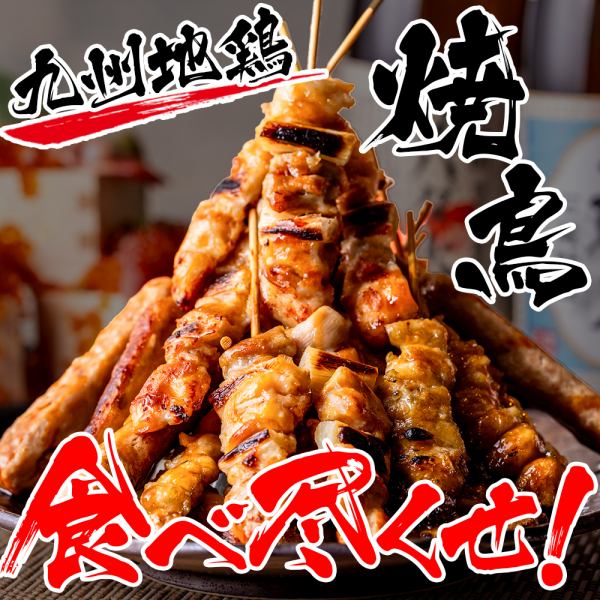 【厳選した地鶏の旨味を堪能】焼き鳥をはじめとした、様々な鶏料理をご提供しております♪
