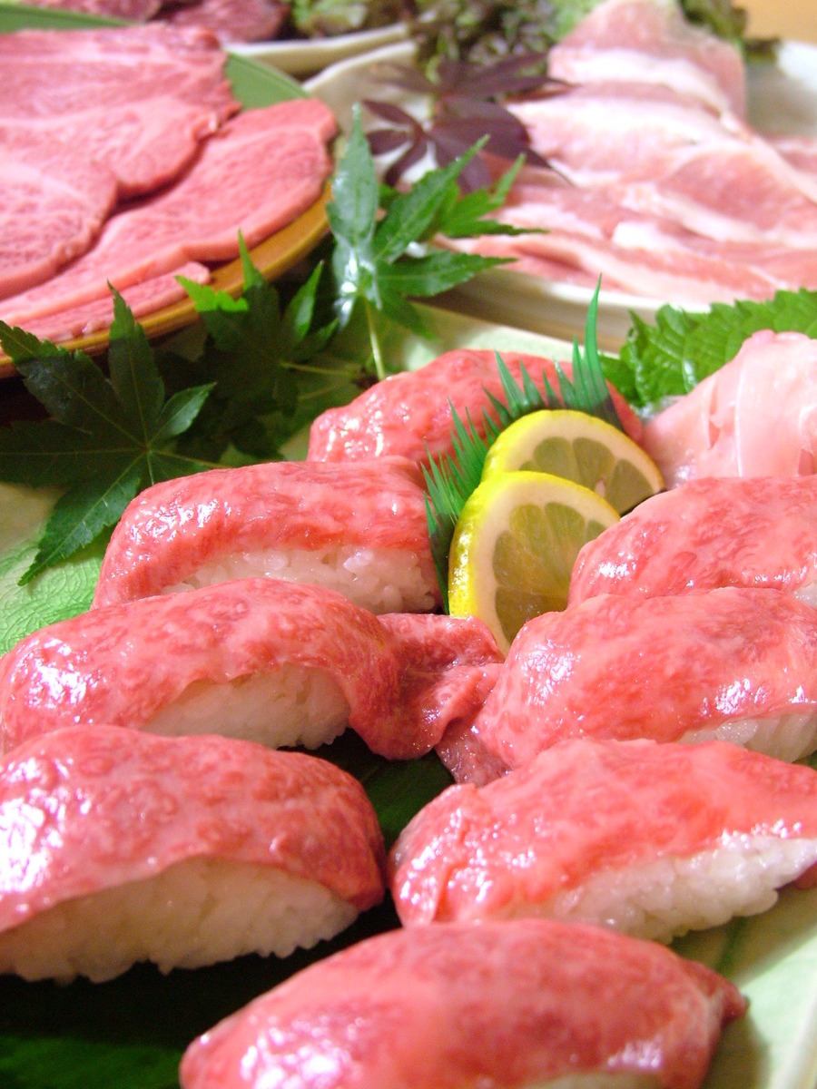 ご褒美に★最上級和牛握り&黒毛和牛焼肉盛コース4900円→3900円!