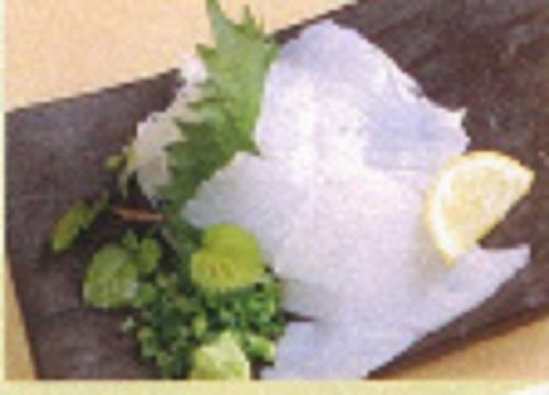 Squid sashimi/grilled shrimp