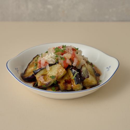 Marinated eggplant with balsamic sauce