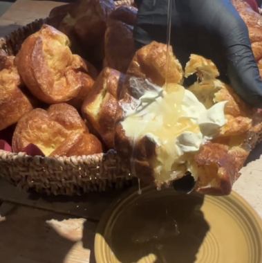 Popovers are now available at the lunch buffet! Customize your salad with whipped butter to your liking!