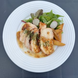Herb-infused roasted chicken breast