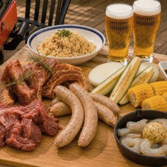 【期間限定】完全手ぶらでOK！BBQアメリカンプラン 4500円(税込)※飲み物持ち込みOK！！