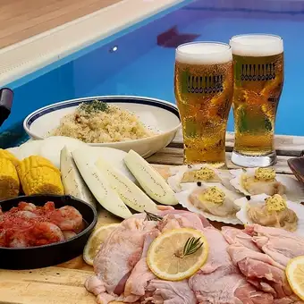 【個室限定】完全手ぶらOKプライベートプール地中海BBQプラン！★ドリンク持ち込みOK★