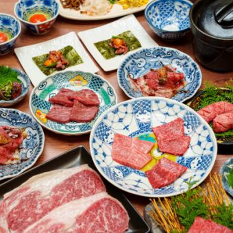 【牛次郎的認真】A5黑毛和牛牛排、6種特選燒烤、肉壽司、鍋飯全陣容！