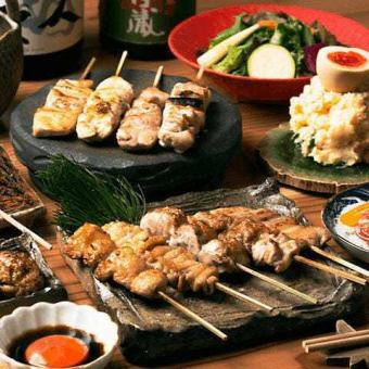 "Banquet course" 8 dishes including Toyosu Market carpaccio and charcoal grilled yakitori, 2 hours all-you-can-drink included 5000 yen ⇒ 4000 yen