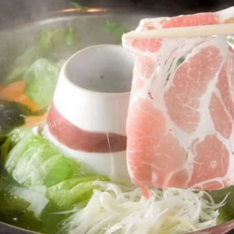 [Cooking only] Pork Hikari Pork Shabu B course 7 dishes total 3500 yen (tax included)