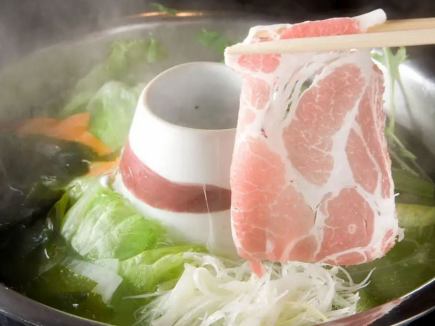 [Includes 120 minutes of all-you-can-drink] Pork Hikari Pork Shabu B course 7 dishes 5,000 yen (tax included)