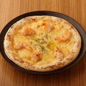鉄板ピザ・エビマヨ