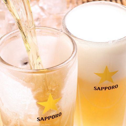 生ビール付！120分飲み放題を1,280円でご提供！