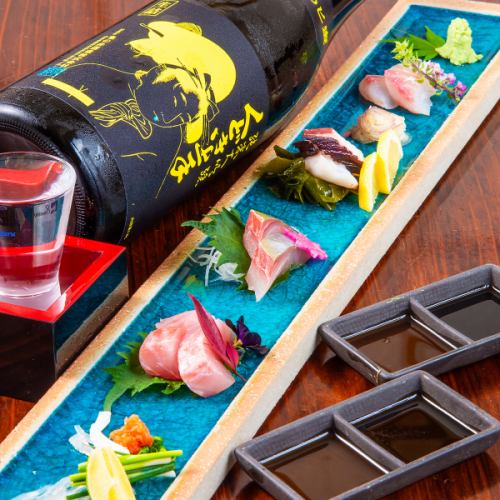 本日の鮮魚の刺し盛（1人前）5点盛