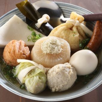 [For parties of 3 or more] Reasonably priced and includes our famous oden! 2 hours of all-you-can-drink for 4,000 yen (tax included) banquet course! 6 dishes