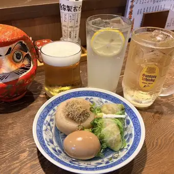 [Summer Limited-Time Offer!] Two drinks + three pieces of flavorful oden for only 1100 yen (tax included)!?