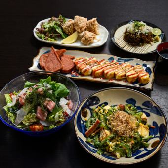 【セットプランB】お料理５品＋飲み放題90分