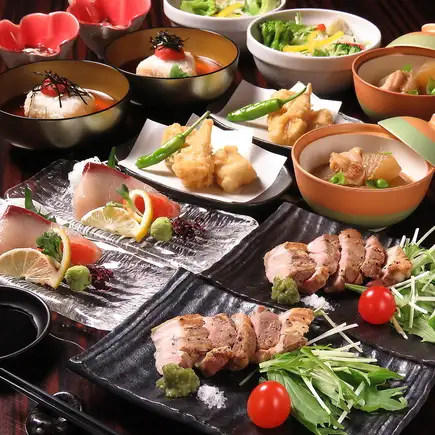 9月から11月　セルフ飲み放題付き全７品秋のコース　4,900円（税込）