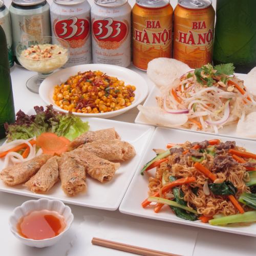 A variety of Vietnamese dishes prepared by authentic chefs