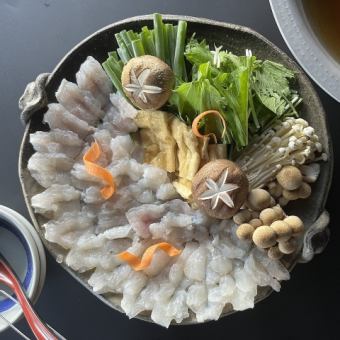[Includes 90 minutes of all-you-can-drink!] Seasonal only - Hamo-shabu course where you can also enjoy obanzai 7,500 yen