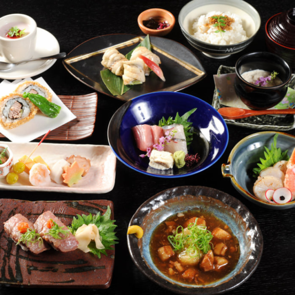 [All-you-can-drink for 90 minutes] 3 types of obanzai, radish mochi, mackerel Saikyo-yaki, conger eel and yuba boiled in a rain all 6 dishes 5,500 yen