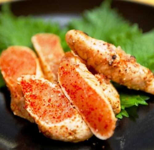 Broiled marinated cod roe