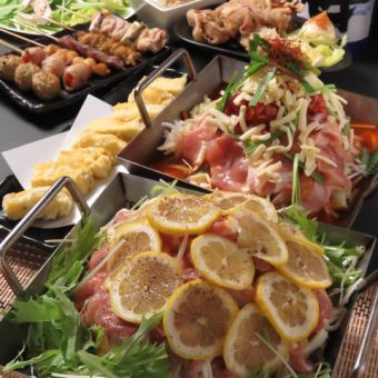 Standard! Chicken chiritori hotpot course with 5 flavors to choose from! 8 dishes with all-you-can-drink of approximately 210 flavors [Sunday to Thursday 4,500 yen → 4,000 yen]