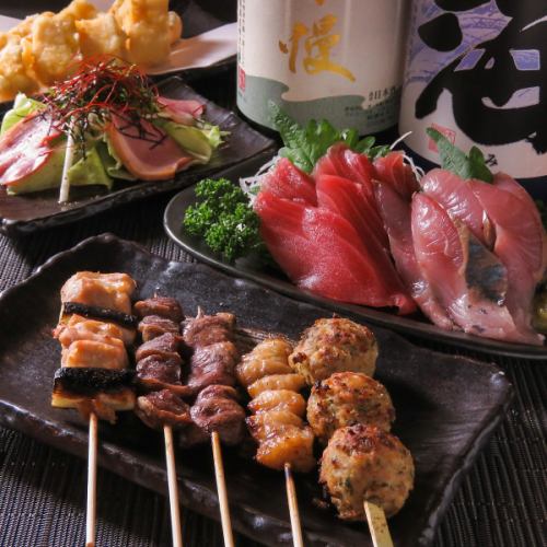 We are particular about the ingredients! Tsukuba Takumi chicken.Carefully one by one with charcoal fire ... ♪