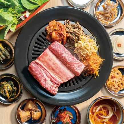 《2H飲み放題付》お肉好きにはたまらない贅沢なコース!【骨付き牛カルビセット 全5品】