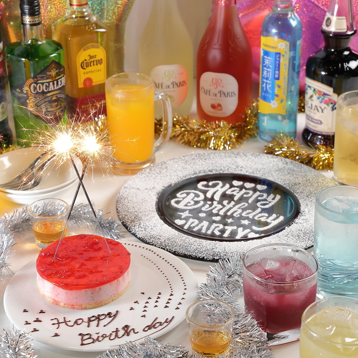 誕生日・歓送迎会お祝い♪メッセージ付きケーキサービス