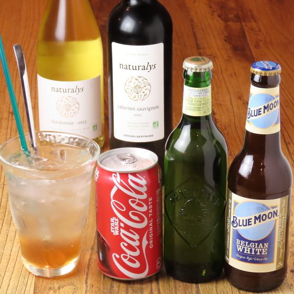 "自家製ドリンク"にアルコールもご用意◎