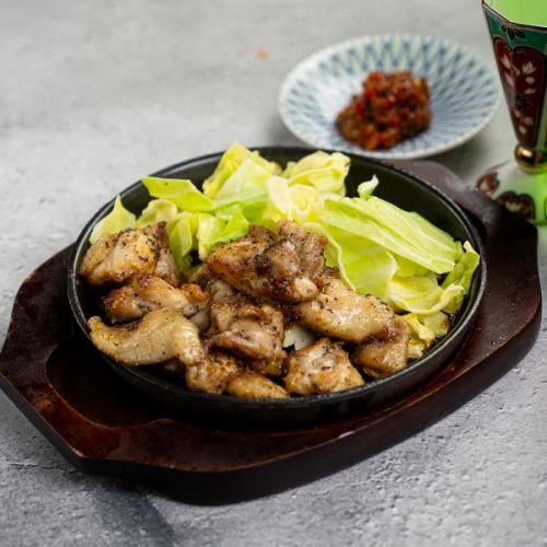 鉄板地鶏焼き