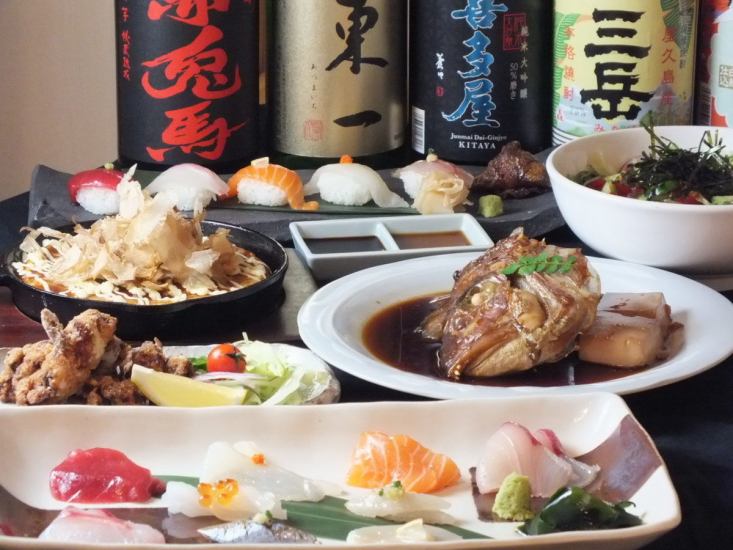 【Yakuin Kagaku】 Adult retreat izakaya ☆ Shops enjoying fish and sake ★ Popular half-room ♪