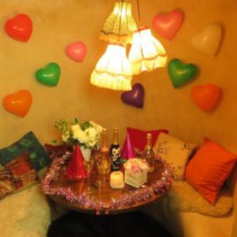 The interior design is based on the theme of "Lover's Cave", and you can enjoy your meal in a quiet atmosphere in a calm atmosphere.As each room is an independent room, you can spend without worrying around.[Private room Machida all-you-can-drink birthday]